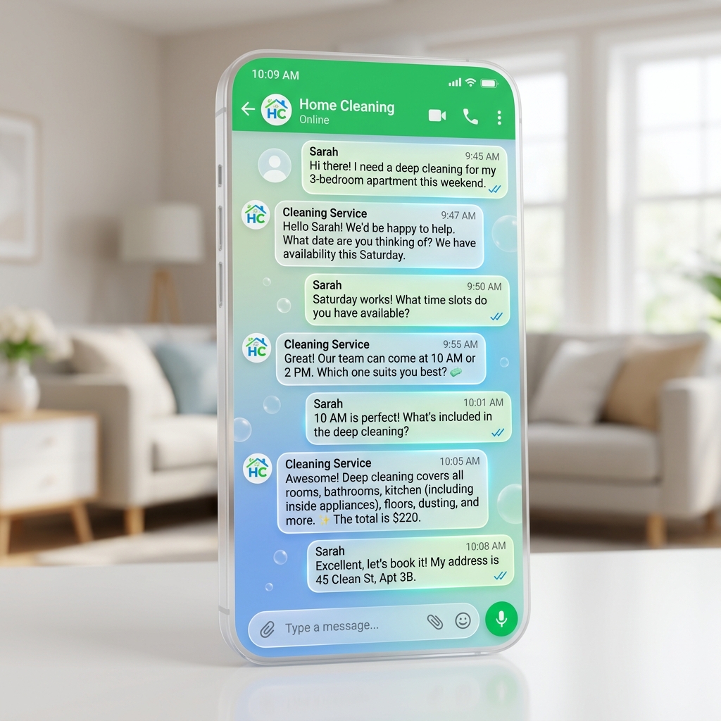 MultiReply Omnichannel Showcase for Cleaning Services